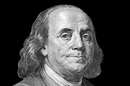 Hundred Us Dollars Macro Portrait